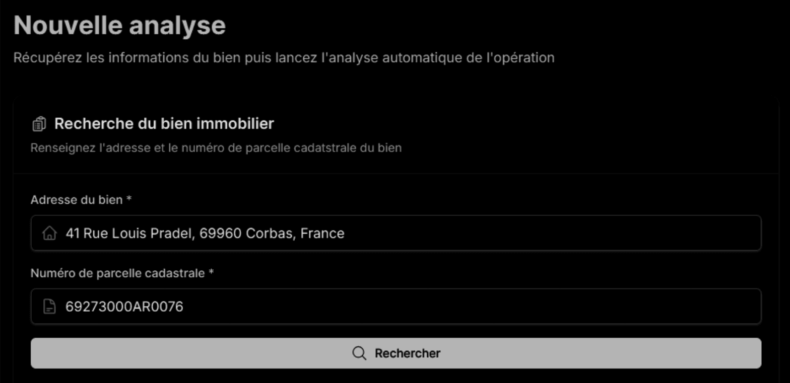 Recherche du bien immobilier